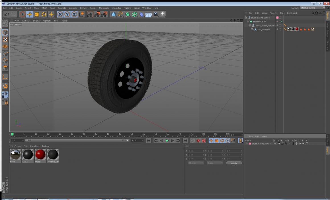 Truck Front Wheel 3D