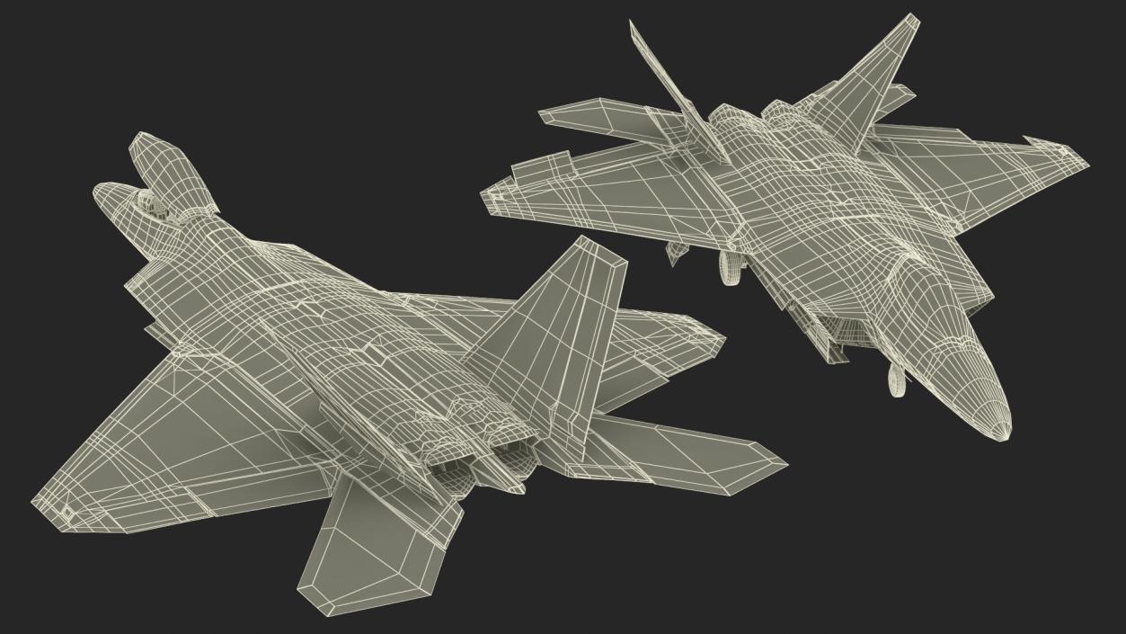 Lockheed Martin F 22 Raptor Rigged 3D model