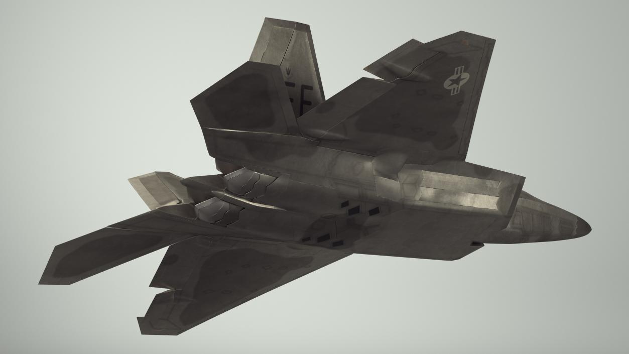 Lockheed Martin F 22 Raptor Rigged 3D model