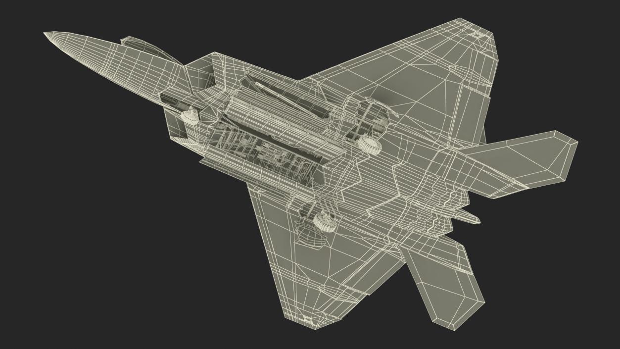 Lockheed Martin F 22 Raptor Rigged 3D model