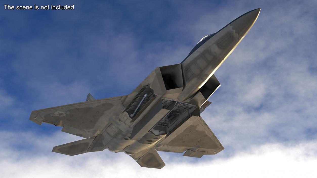 Lockheed Martin F 22 Raptor Rigged 3D model