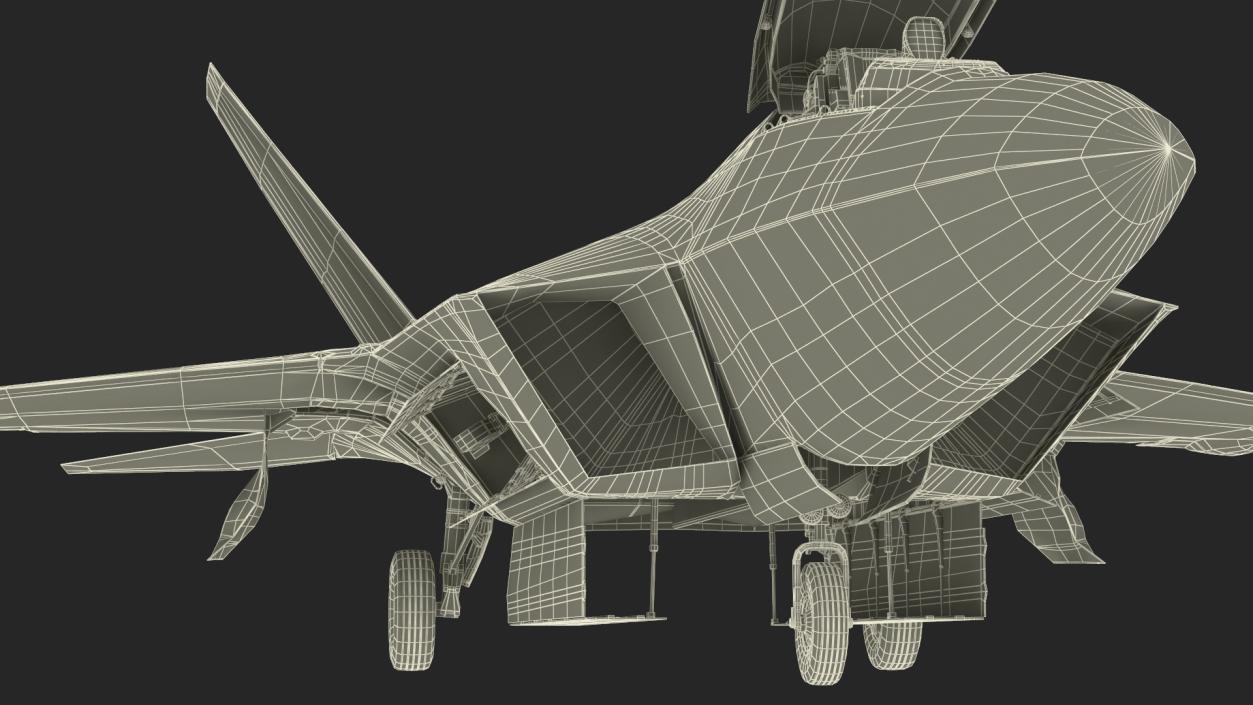 Lockheed Martin F 22 Raptor Rigged 3D model