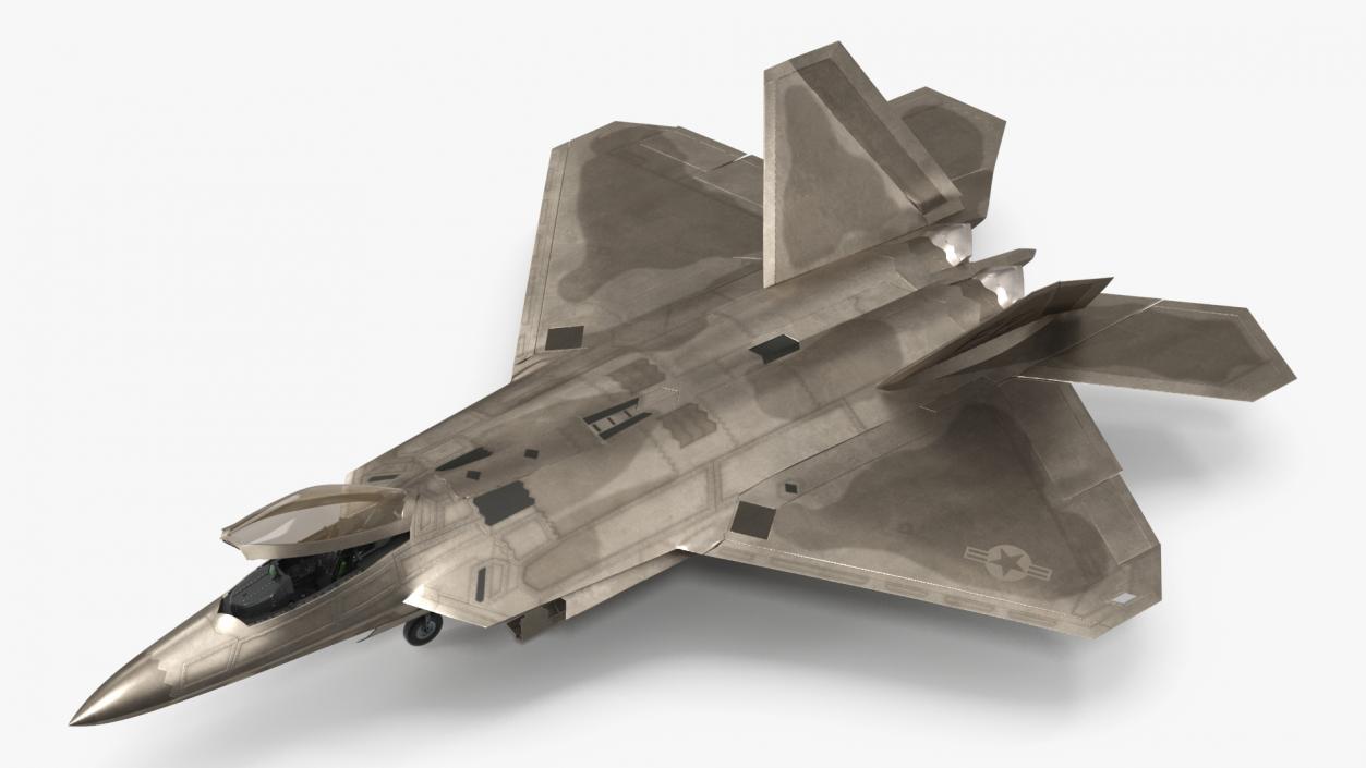 Lockheed Martin F 22 Raptor Rigged 3D model