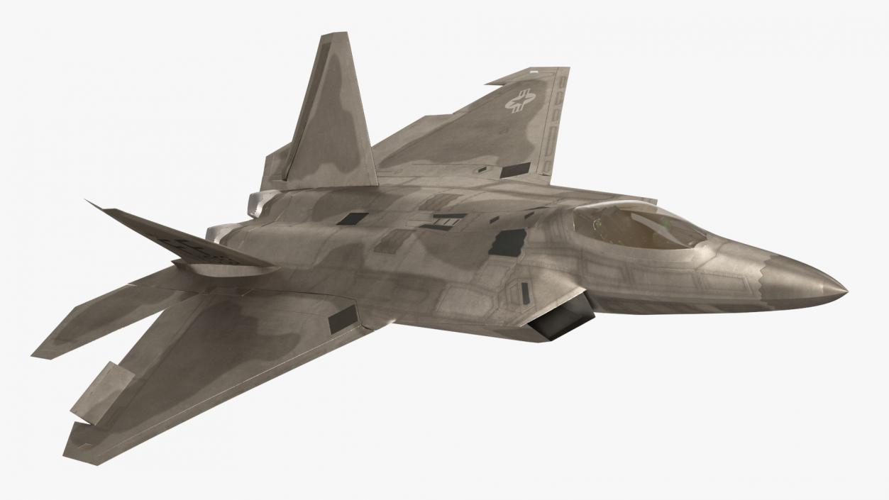 Lockheed Martin F 22 Raptor Rigged 3D model