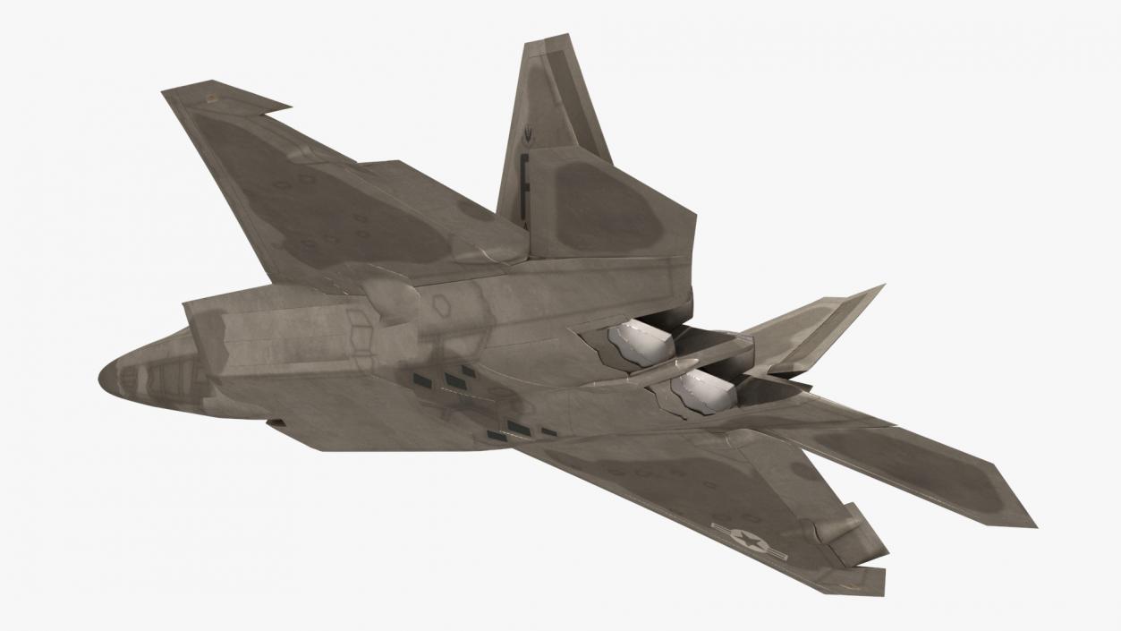 Lockheed Martin F 22 Raptor Rigged 3D model