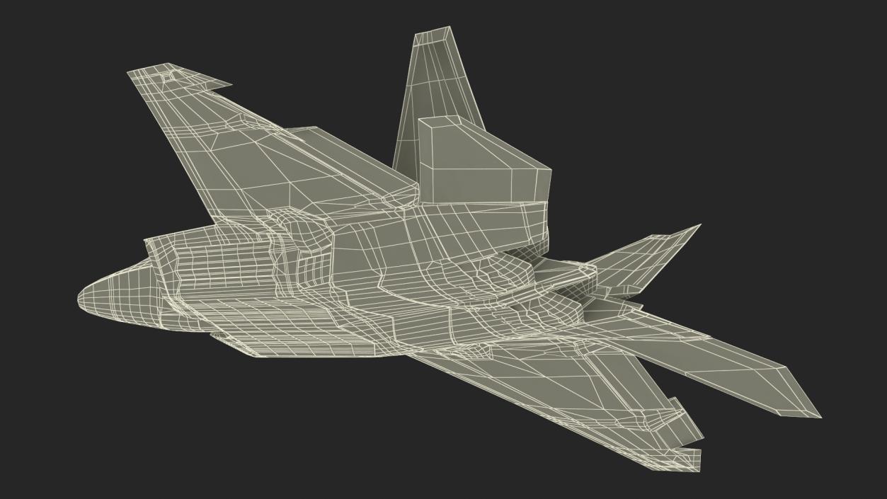 Lockheed Martin F 22 Raptor Rigged 3D model