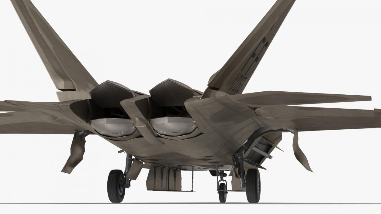 Lockheed Martin F 22 Raptor Rigged 3D model