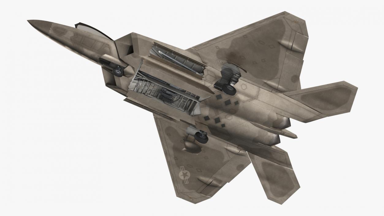 Lockheed Martin F 22 Raptor Rigged 3D model