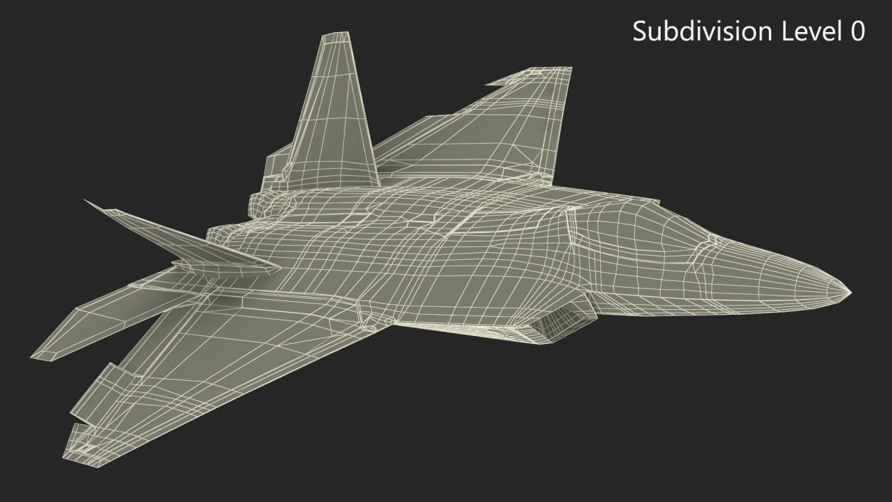 Lockheed Martin F 22 Raptor Rigged 3D model