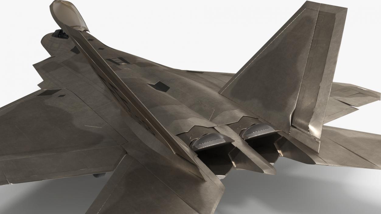 Lockheed Martin F 22 Raptor Rigged 3D model