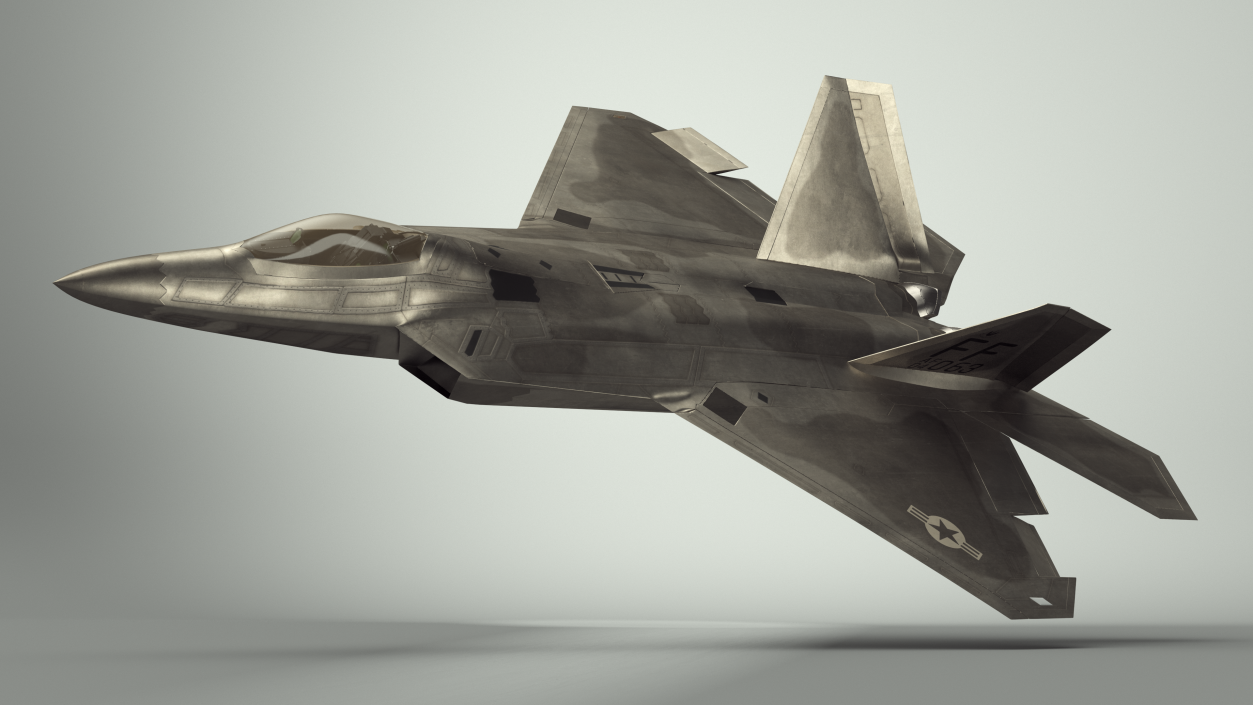 Lockheed Martin F 22 Raptor Rigged 3D model