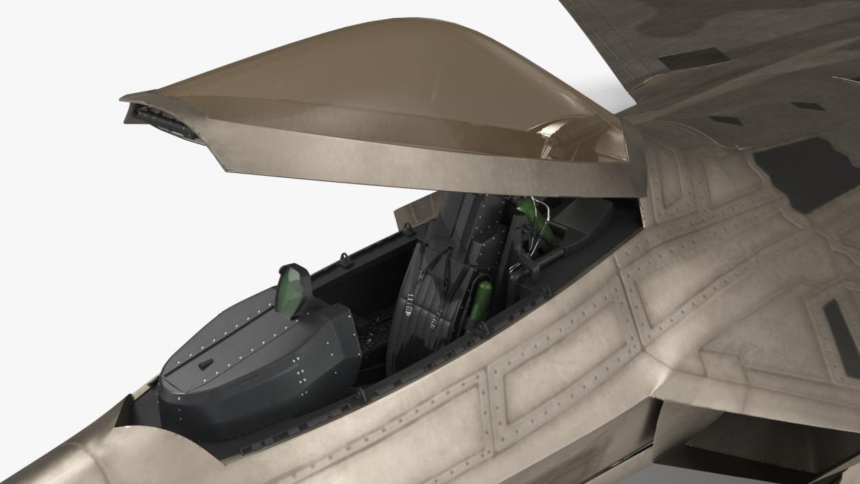 Lockheed Martin F 22 Raptor Rigged 3D model