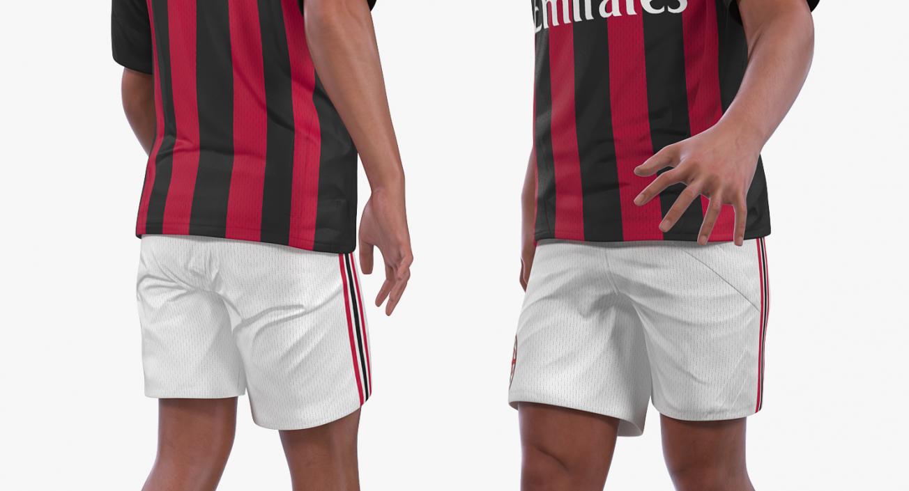 3D Soccer or Football Player Milan Rigged model