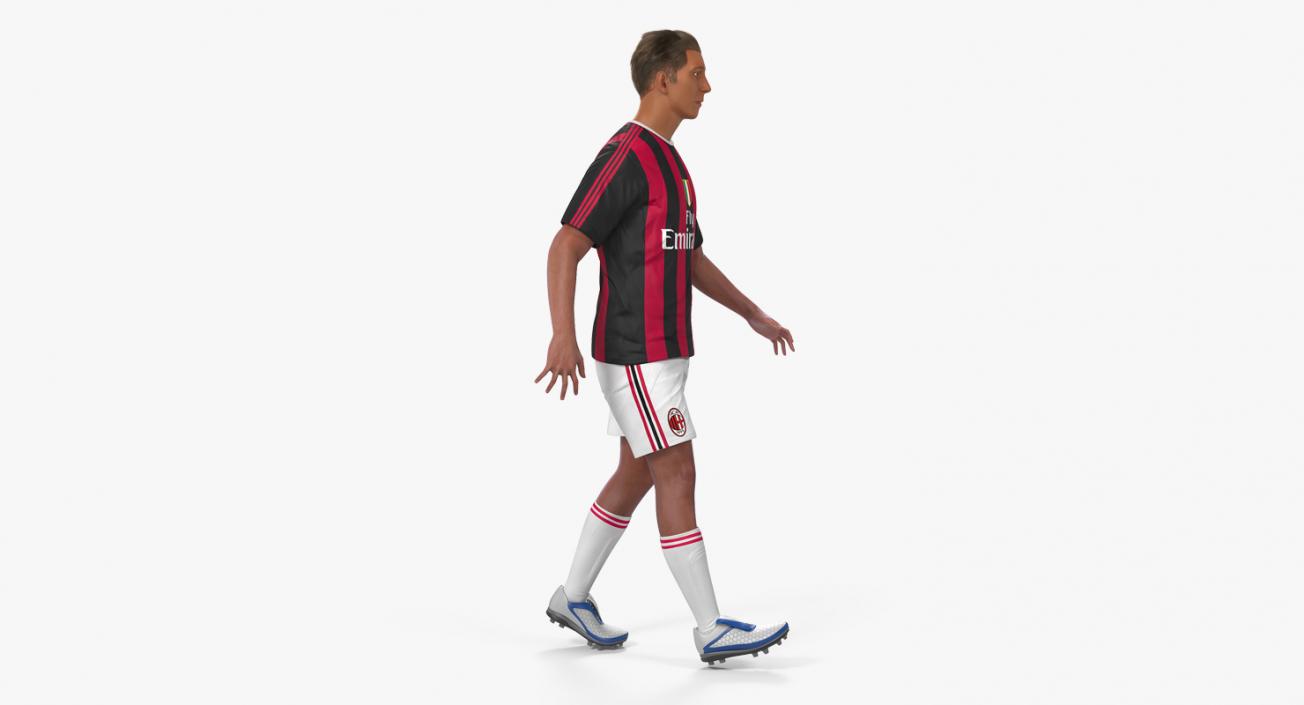 3D Soccer or Football Player Milan Rigged model