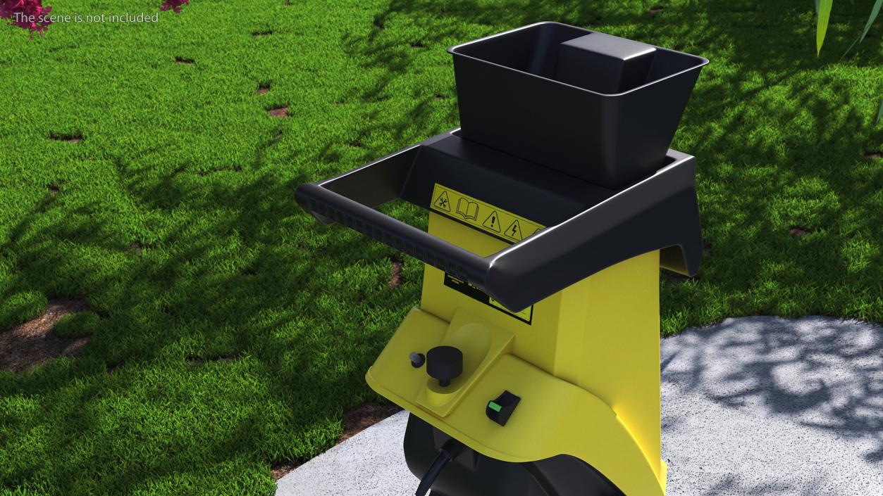 Compact Wood Chipper Landworks Yellow 3D