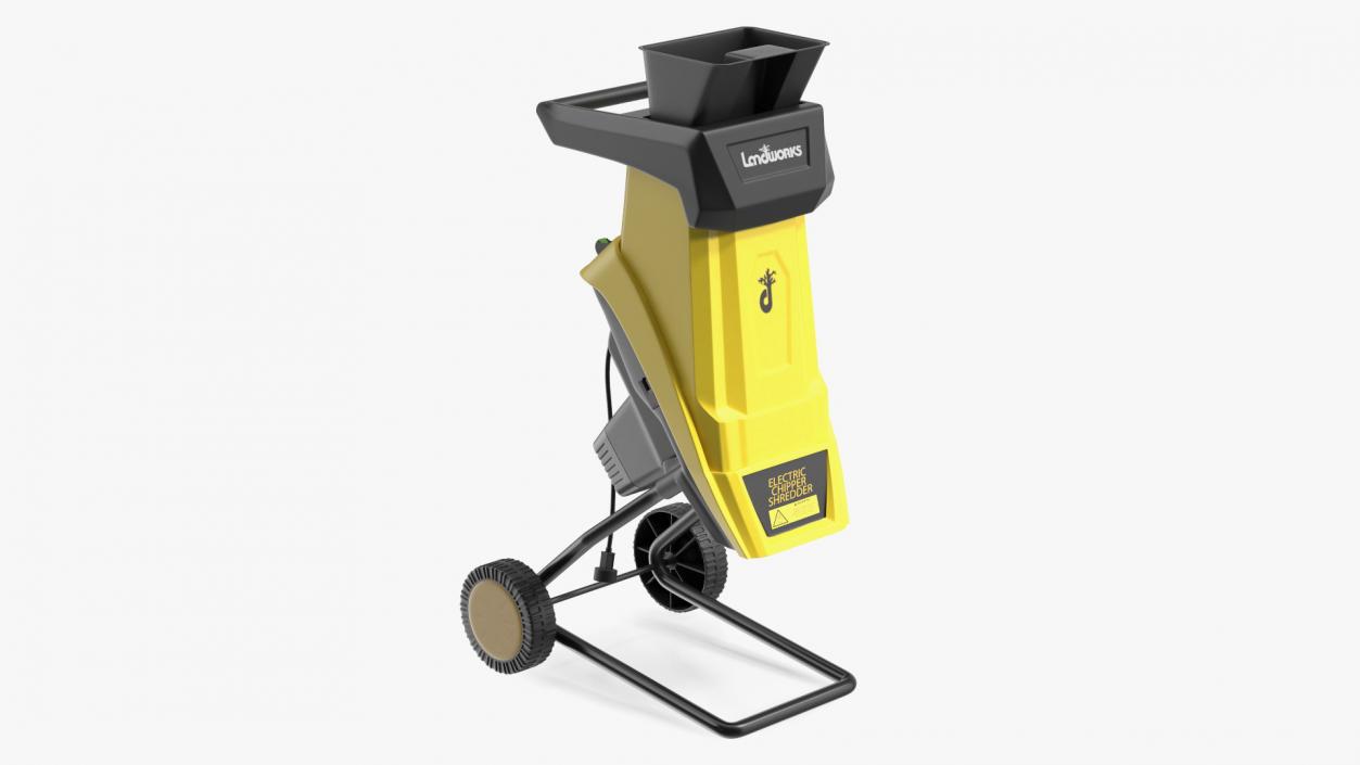 Compact Wood Chipper Landworks Yellow 3D