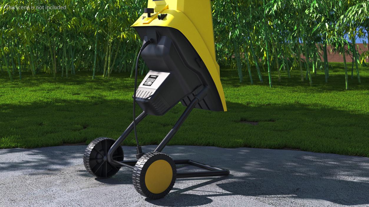 Compact Wood Chipper Landworks Yellow 3D