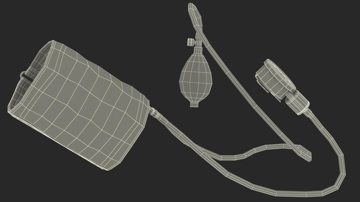 BPL Manual Aneroid Sphygmomanometer Inflated 3D model