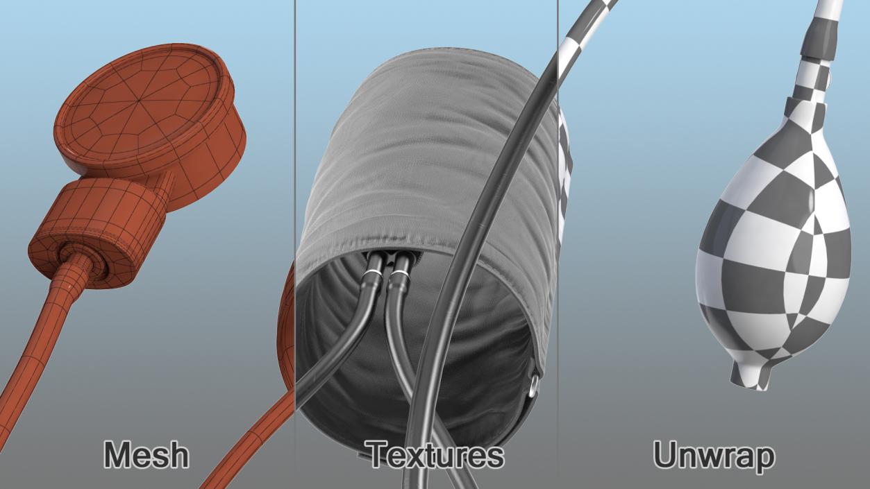 BPL Manual Aneroid Sphygmomanometer Inflated 3D model