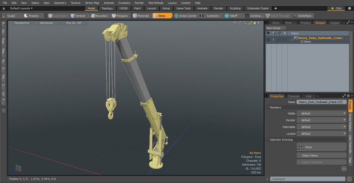 3D Heavy Duty Hydraulic Crane