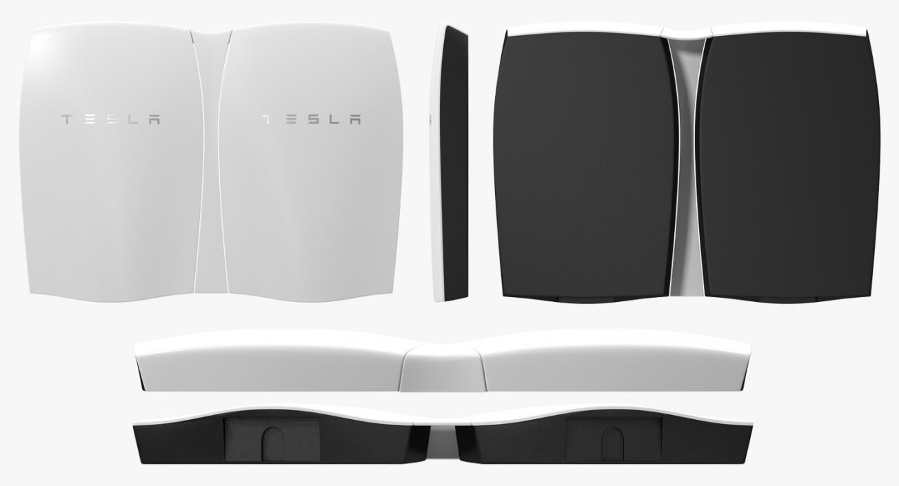 Tesla Powerwall Double Unit 3D