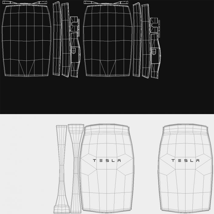 Tesla Powerwall Double Unit 3D