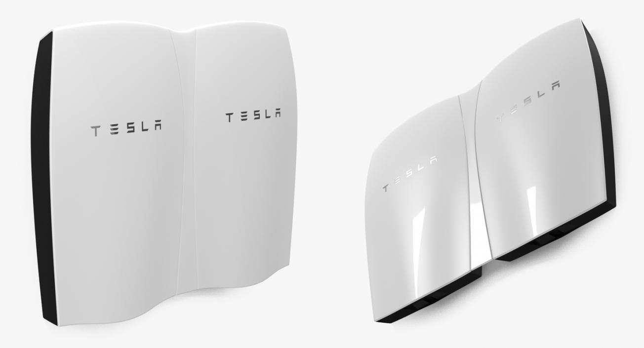 Tesla Powerwall Double Unit 3D