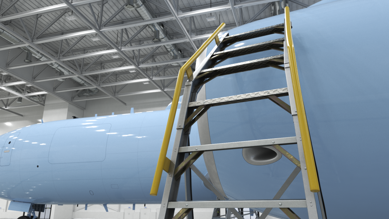 Aircraft Repair Ladder 9 Ft 3D