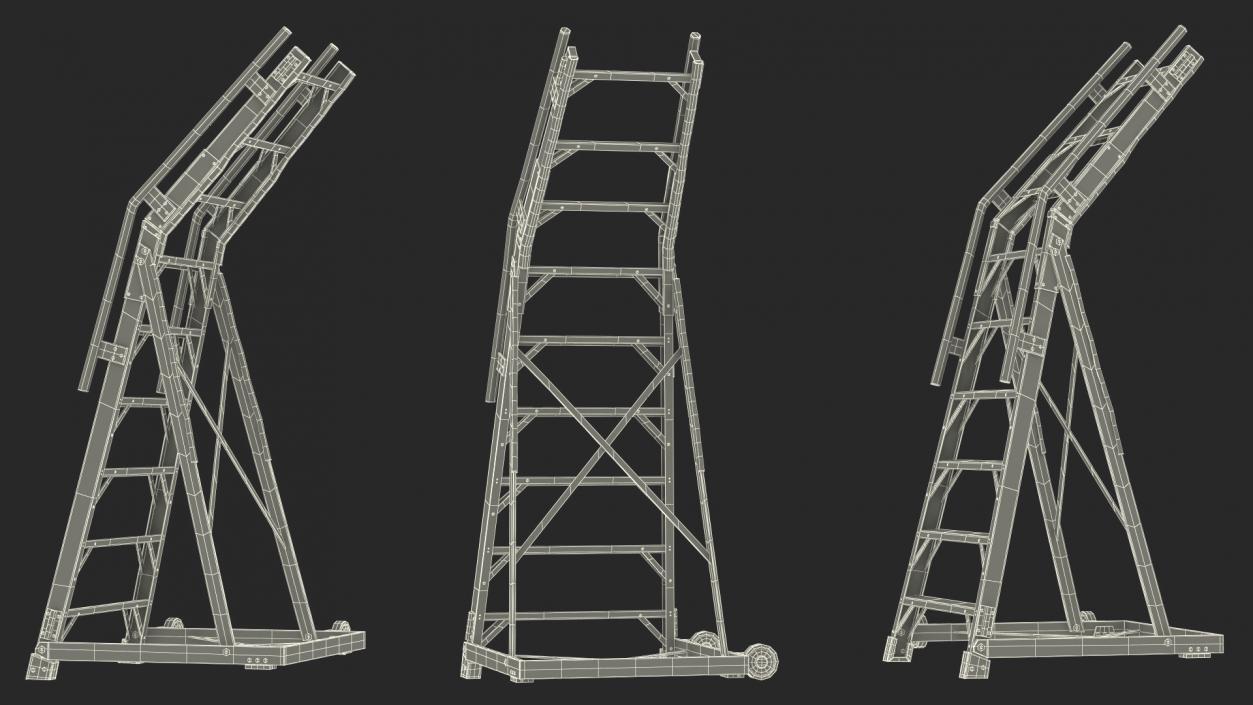 Aircraft Repair Ladder 9 Ft 3D