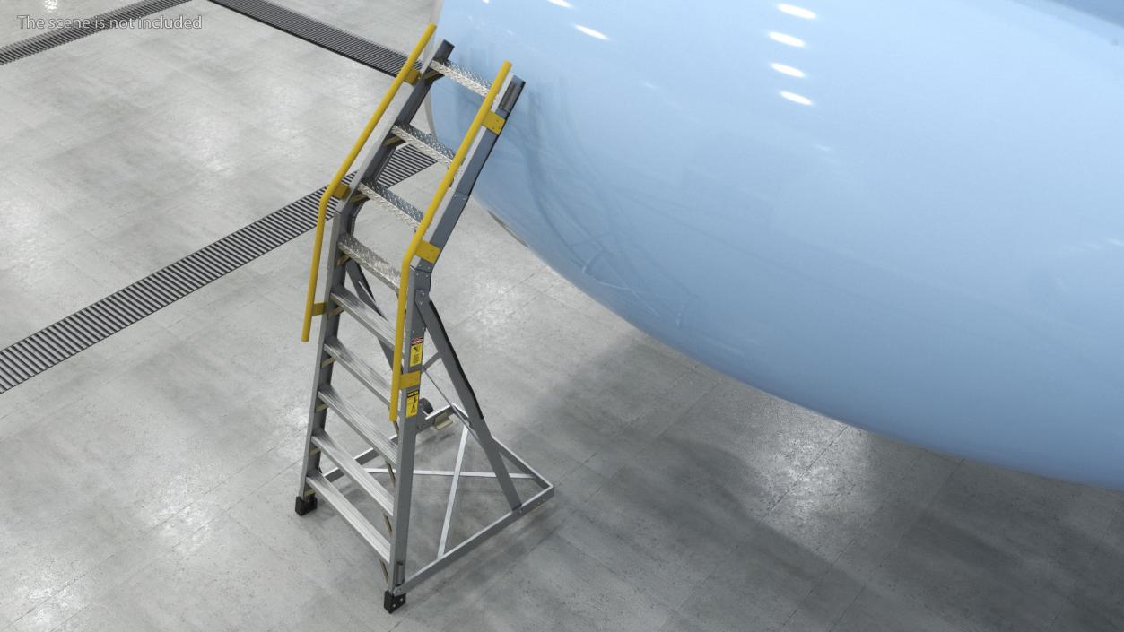 Aircraft Repair Ladder 9 Ft 3D