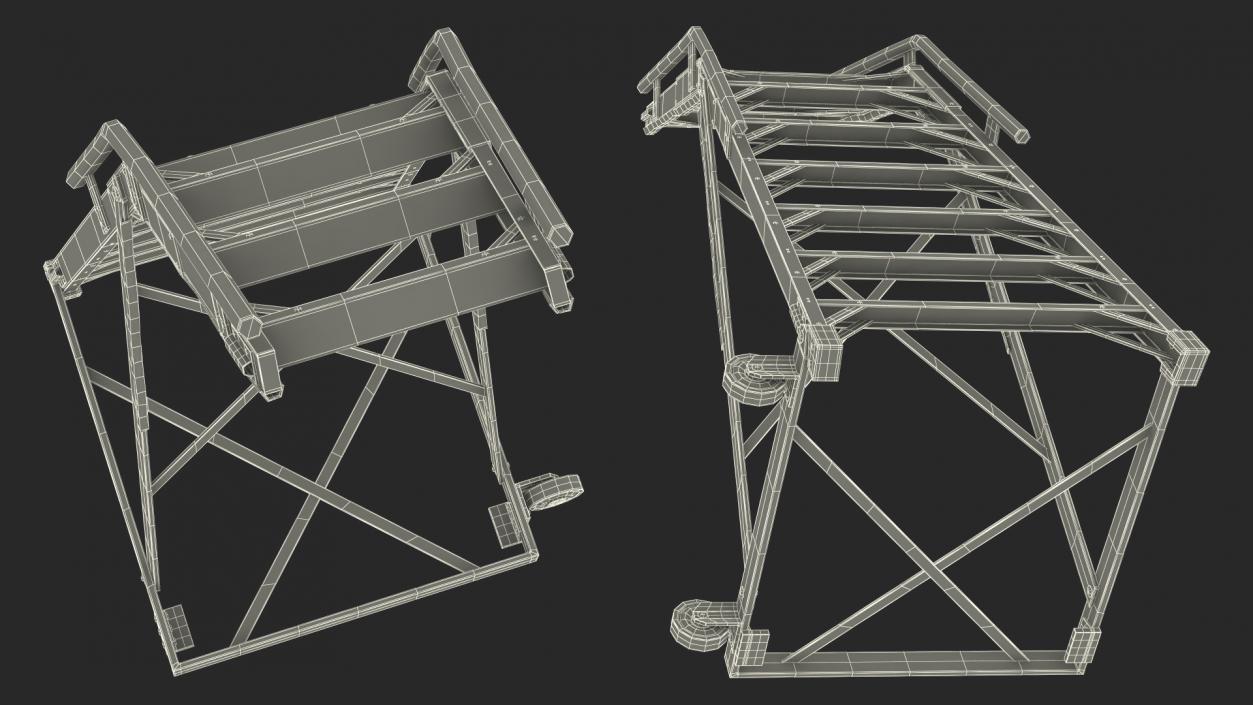 Aircraft Repair Ladder 9 Ft 3D