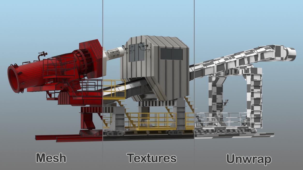 3D model Tunnel Belt Conveyor