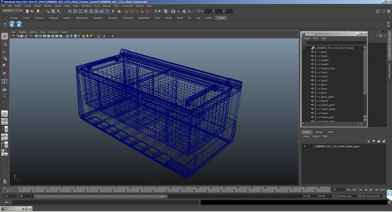 3D LIEBHERR SGT 1122 Chest Freezer