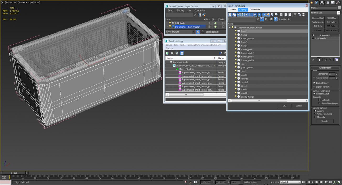 3D LIEBHERR SGT 1122 Chest Freezer