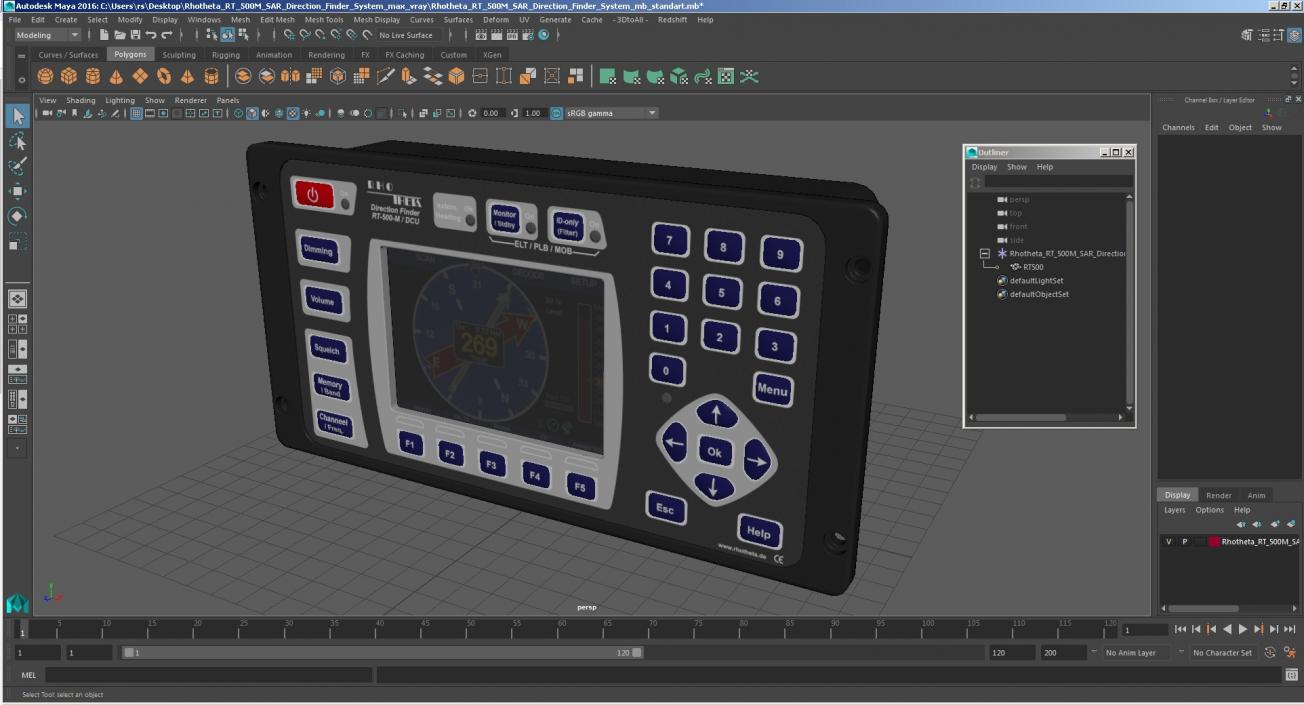 Rhotheta RT 500M SAR Direction Finder System 3D model