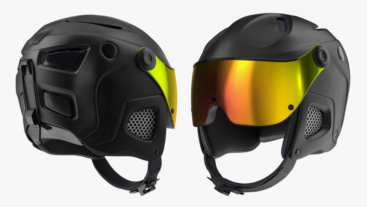 3D Ski Helmet Black