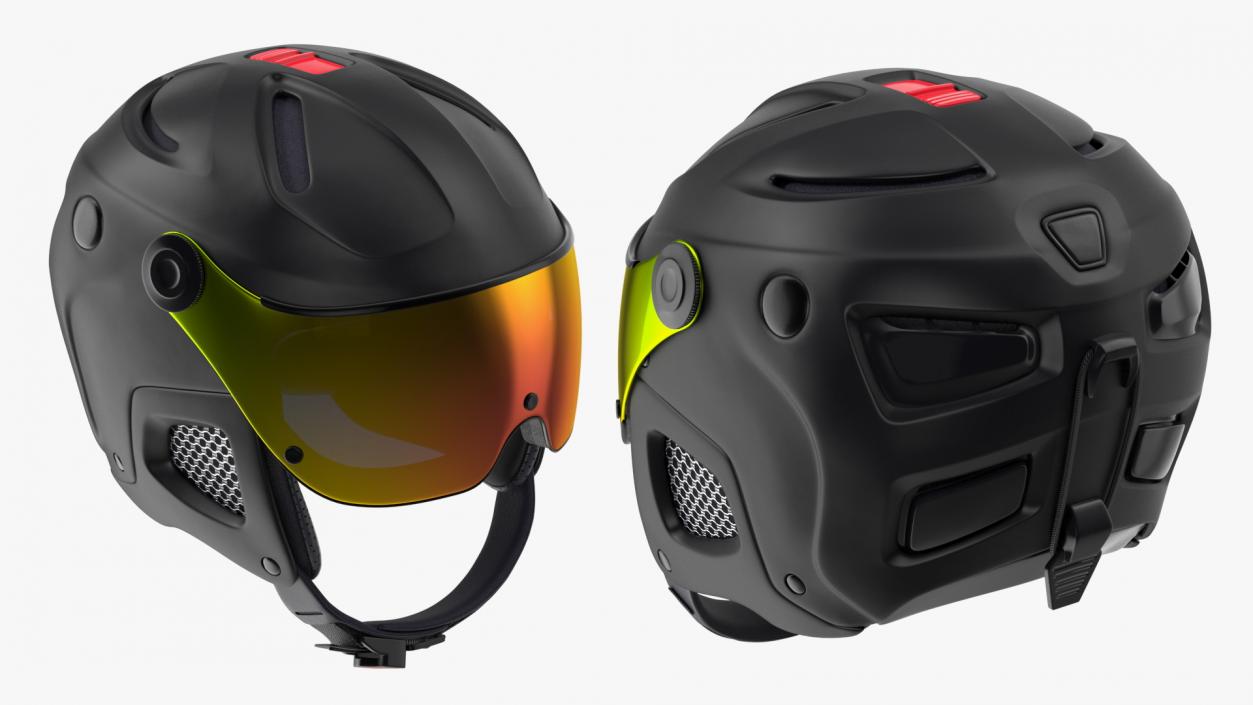 3D Ski Helmet Black