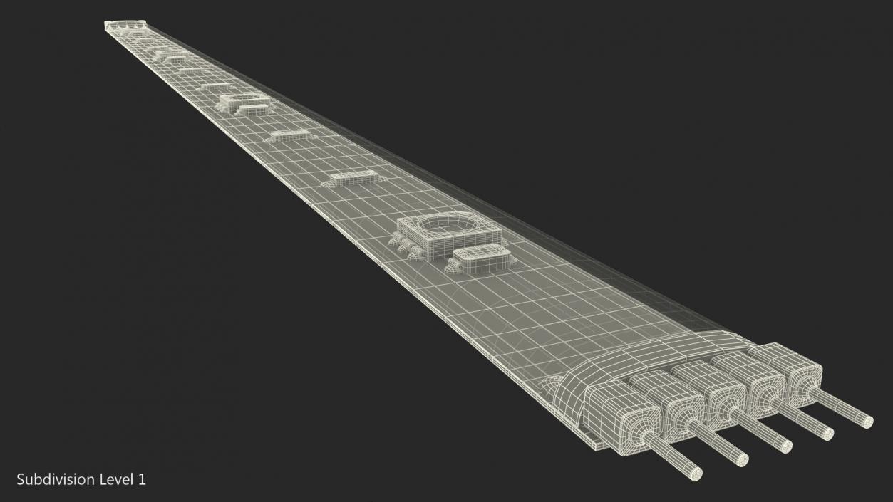 3D LED Strip Bar model