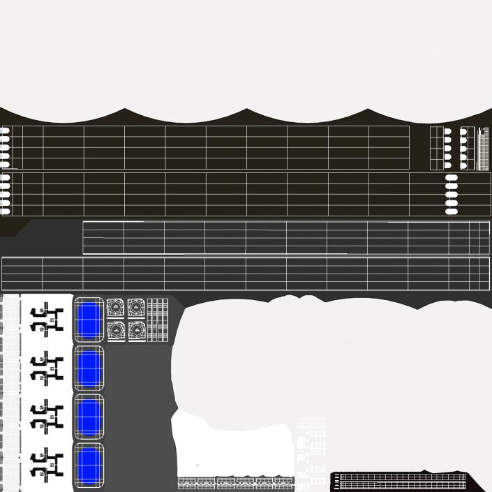 3D LED Strip Bar model