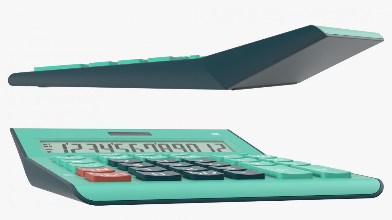 3D Teal Calculator Generic model