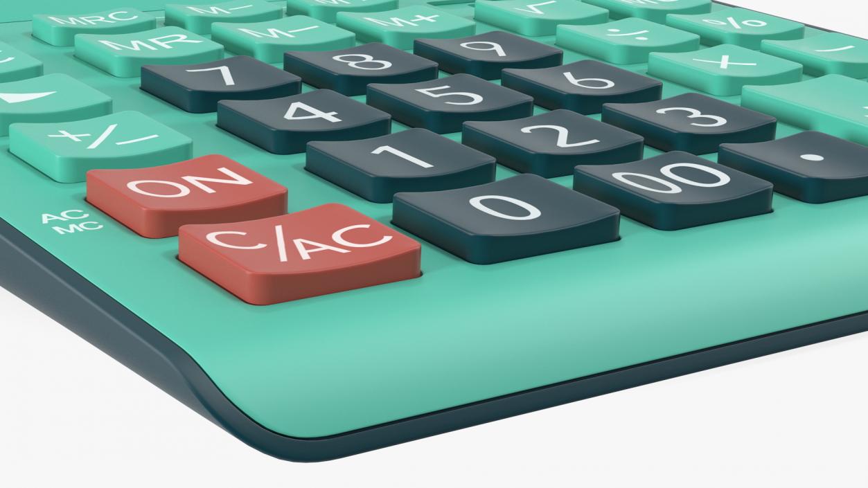 3D Teal Calculator Generic model