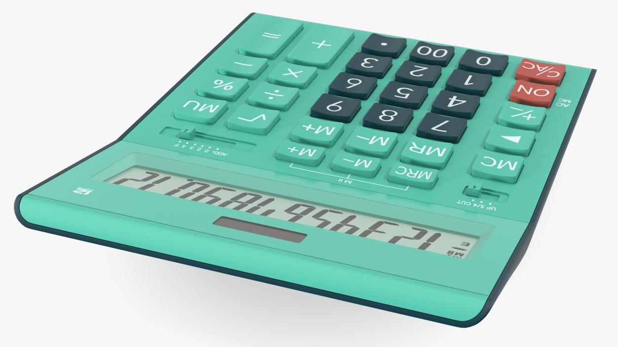 3D Teal Calculator Generic model