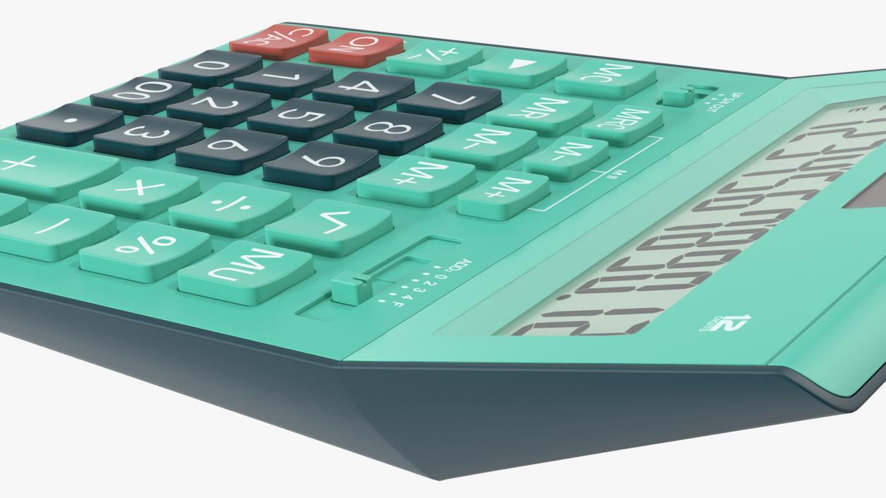 3D Teal Calculator Generic model