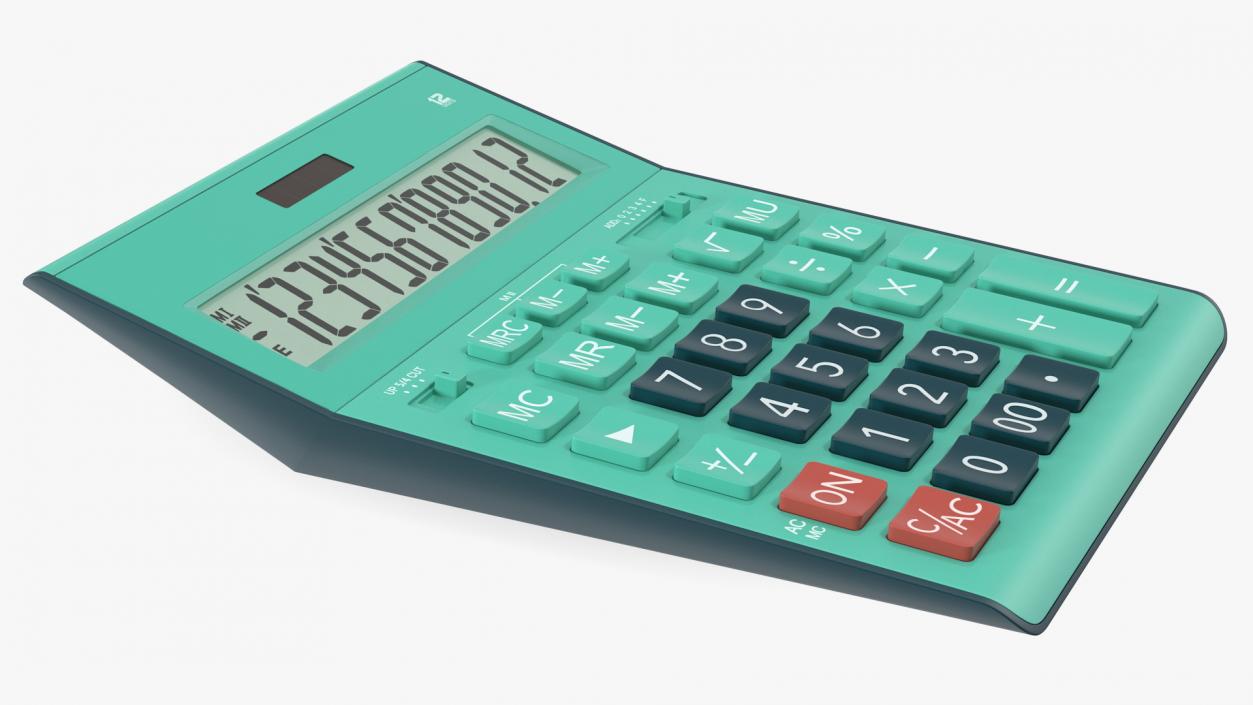 3D Teal Calculator Generic model