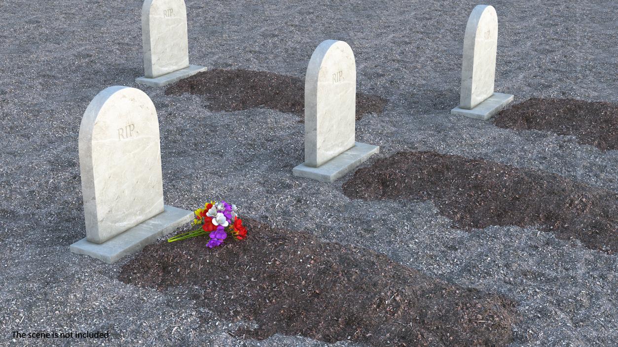 Marble Gravestone 3D