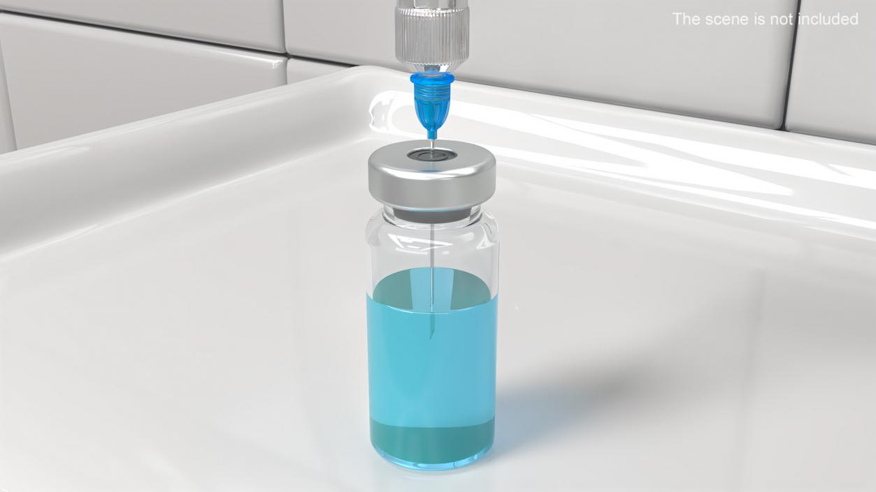 3D Short 10mL Serum Vial Blue