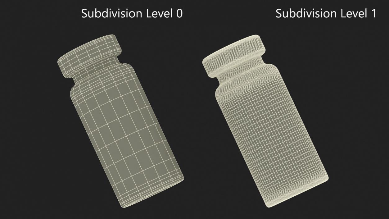 3D Short 10mL Serum Vial Blue