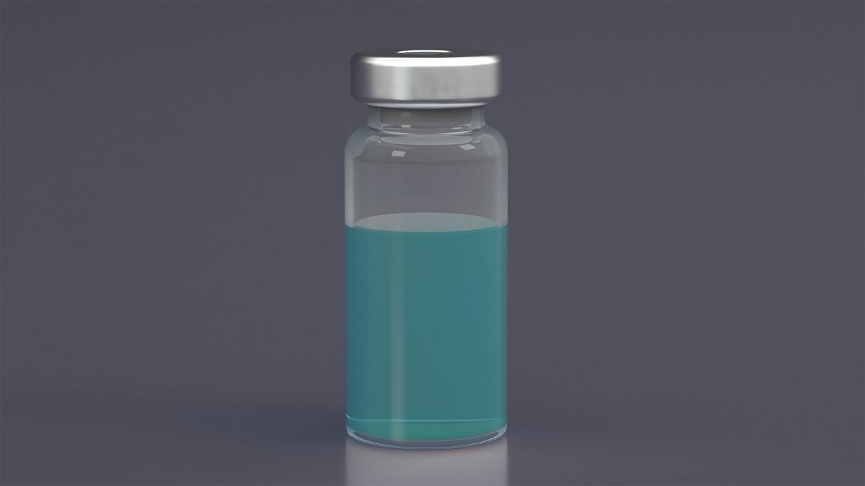 3D Short 10mL Serum Vial Blue