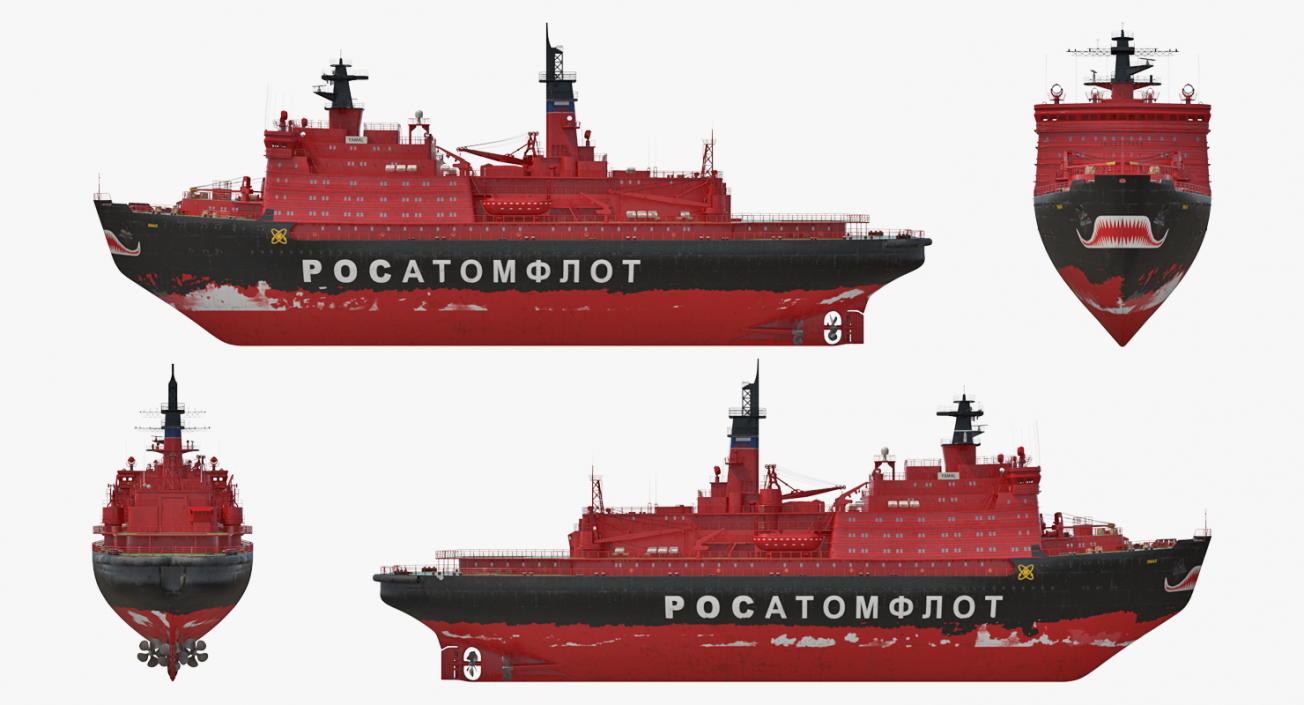 Nuclear Powered Icebreaker Yamal 3D