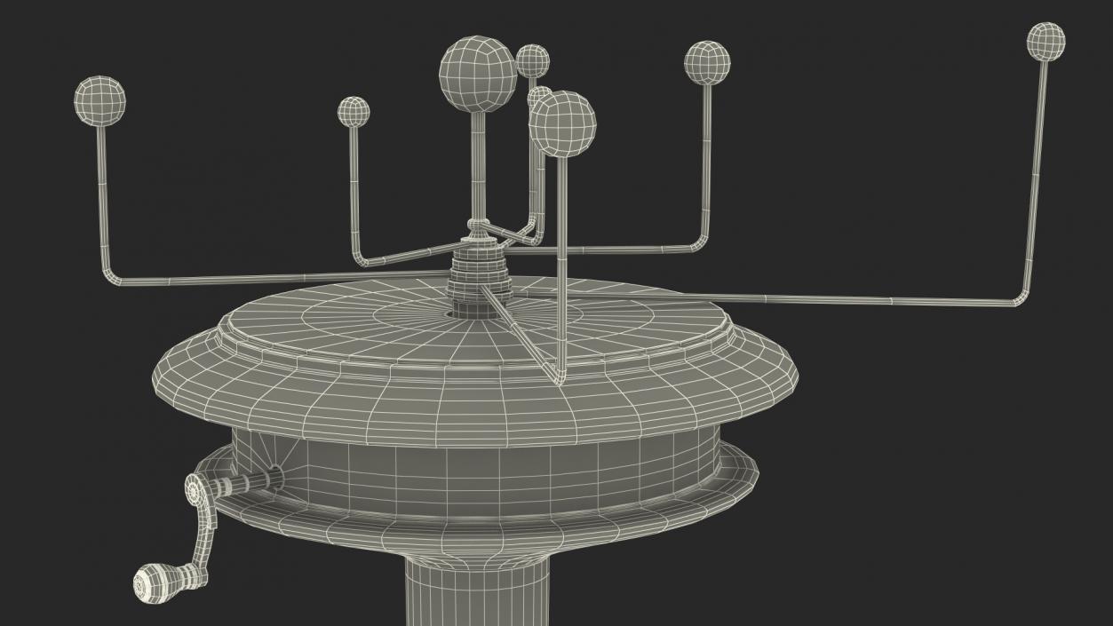 Small Antique Orrery Rigged 3D